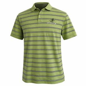 Senior Frogs Striped Polo Green Mens